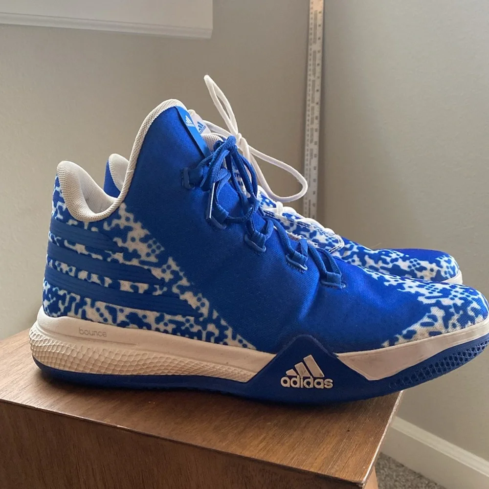 Adidas Light Em Up 2 Blue Basketball Bounce Shoes Sneakers, Men’s 13.5